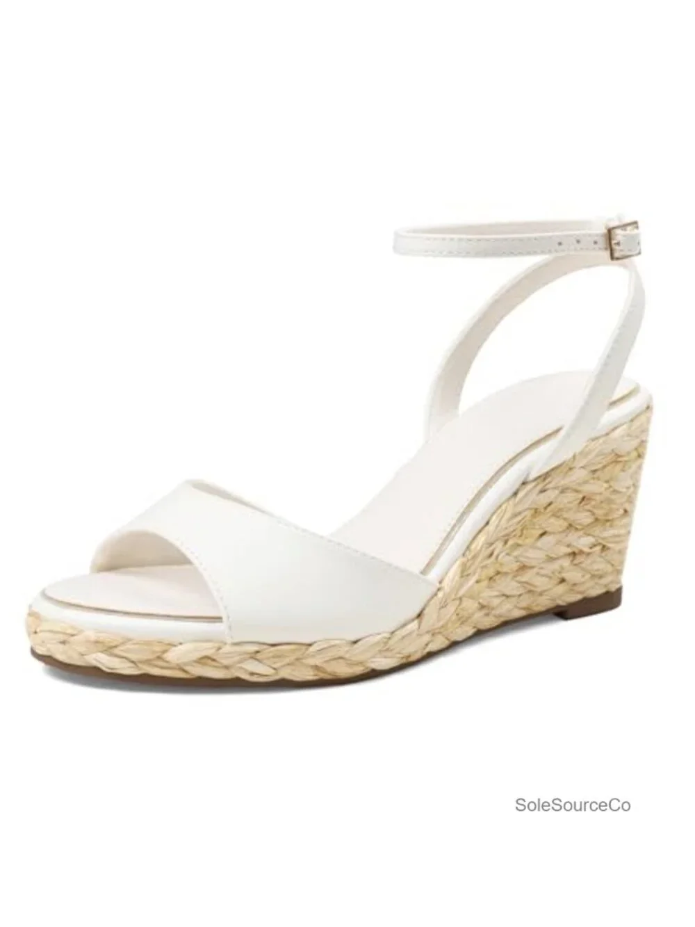 Women's Raffia Espadrille Wedge Sandals Platform Heels Ankle Strap Open Toe